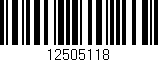 Código de barras (EAN, GTIN, SKU, ISBN): '12505118'