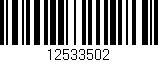 Código de barras (EAN, GTIN, SKU, ISBN): '12533502'