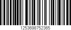 Código de barras (EAN, GTIN, SKU, ISBN): '1253698752365'