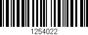 Código de barras (EAN, GTIN, SKU, ISBN): '1254022'