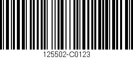 Código de barras (EAN, GTIN, SKU, ISBN): '125502-C0123'