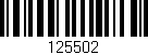 Código de barras (EAN, GTIN, SKU, ISBN): '125502'