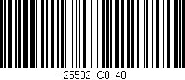 Código de barras (EAN, GTIN, SKU, ISBN): '125502/C0140'