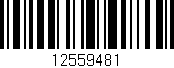 Código de barras (EAN, GTIN, SKU, ISBN): '12559481'