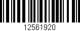 Código de barras (EAN, GTIN, SKU, ISBN): '12561920'