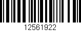 Código de barras (EAN, GTIN, SKU, ISBN): '12561922'