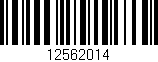 Código de barras (EAN, GTIN, SKU, ISBN): '12562014'