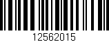 Código de barras (EAN, GTIN, SKU, ISBN): '12562015'