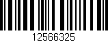 Código de barras (EAN, GTIN, SKU, ISBN): '12566325'
