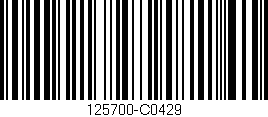 Código de barras (EAN, GTIN, SKU, ISBN): '125700-C0429'