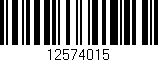 Código de barras (EAN, GTIN, SKU, ISBN): '12574015'