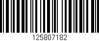Código de barras (EAN, GTIN, SKU, ISBN): '125807182'