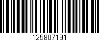 Código de barras (EAN, GTIN, SKU, ISBN): '125807191'