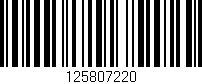Código de barras (EAN, GTIN, SKU, ISBN): '125807220'