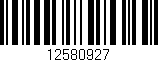 Código de barras (EAN, GTIN, SKU, ISBN): '12580927'