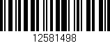 Código de barras (EAN, GTIN, SKU, ISBN): '12581498'