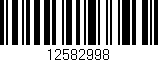 Código de barras (EAN, GTIN, SKU, ISBN): '12582998'