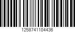 Código de barras (EAN, GTIN, SKU, ISBN): '1258741104436'