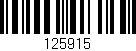Código de barras (EAN, GTIN, SKU, ISBN): '125915'
