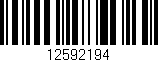 Código de barras (EAN, GTIN, SKU, ISBN): '12592194'