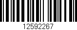 Código de barras (EAN, GTIN, SKU, ISBN): '12592267'