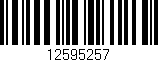 Código de barras (EAN, GTIN, SKU, ISBN): '12595257'