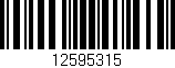 Código de barras (EAN, GTIN, SKU, ISBN): '12595315'