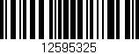 Código de barras (EAN, GTIN, SKU, ISBN): '12595325'