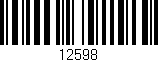 Código de barras (EAN, GTIN, SKU, ISBN): '12598'