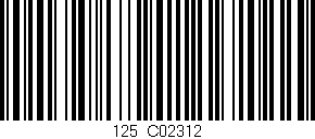 Código de barras (EAN, GTIN, SKU, ISBN): '125/C02312'