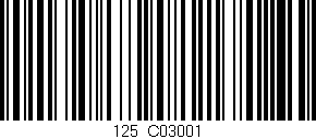 Código de barras (EAN, GTIN, SKU, ISBN): '125/C03001'