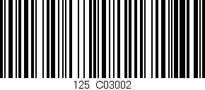 Código de barras (EAN, GTIN, SKU, ISBN): '125/C03002'