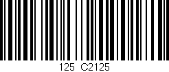 Código de barras (EAN, GTIN, SKU, ISBN): '125/C2125'
