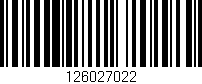 Código de barras (EAN, GTIN, SKU, ISBN): '126027022'