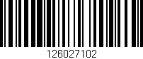 Código de barras (EAN, GTIN, SKU, ISBN): '126027102'
