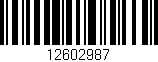 Código de barras (EAN, GTIN, SKU, ISBN): '12602987'