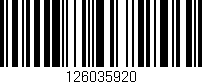 Código de barras (EAN, GTIN, SKU, ISBN): '126035920'
