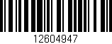 Código de barras (EAN, GTIN, SKU, ISBN): '12604947'