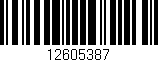 Código de barras (EAN, GTIN, SKU, ISBN): '12605387'