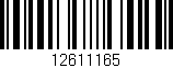 Código de barras (EAN, GTIN, SKU, ISBN): '12611165'
