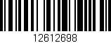 Código de barras (EAN, GTIN, SKU, ISBN): '12612698'