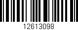 Código de barras (EAN, GTIN, SKU, ISBN): '12613098'
