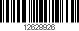 Código de barras (EAN, GTIN, SKU, ISBN): '12628926'