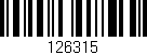 Código de barras (EAN, GTIN, SKU, ISBN): '126315'