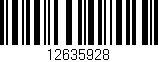 Código de barras (EAN, GTIN, SKU, ISBN): '12635928'