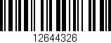 Código de barras (EAN, GTIN, SKU, ISBN): '12644326'