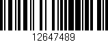 Código de barras (EAN, GTIN, SKU, ISBN): '12647489'