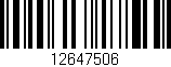 Código de barras (EAN, GTIN, SKU, ISBN): '12647506'