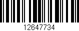 Código de barras (EAN, GTIN, SKU, ISBN): '12647734'