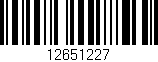Código de barras (EAN, GTIN, SKU, ISBN): '12651227'